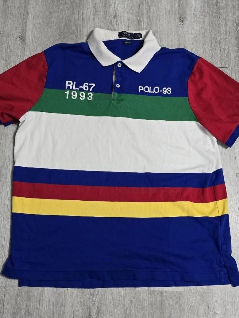 Ralph Lauren Polo RL-67 1993 CP93 Stadium Sailing Shirt Size Large